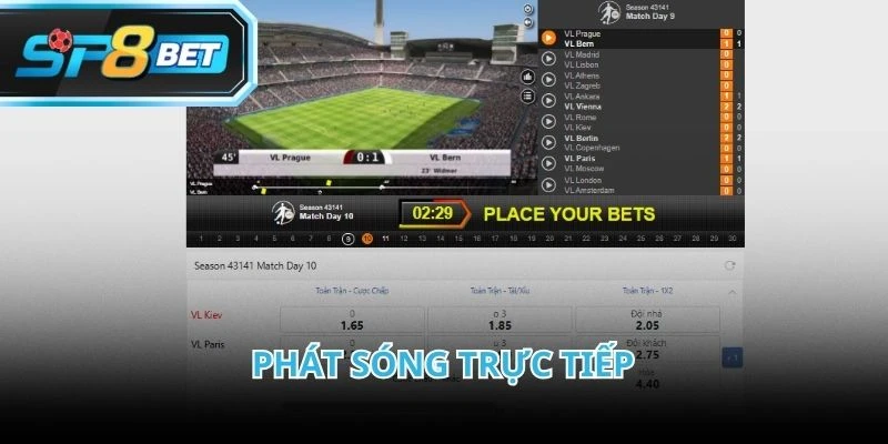 Thể thao phát sóng trực tiếp với hình ảnh rõ nét và đường truyền ổn định.